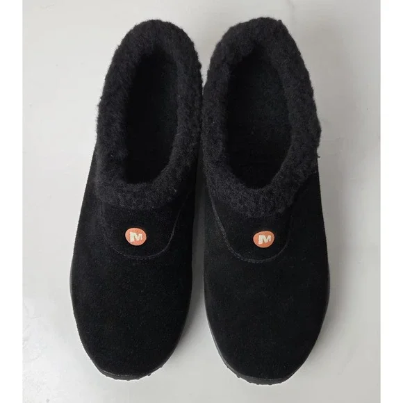 Merrell Kids Unisex Encore Frost Sz 5 Black Suede Performance Shoe - Picture 2 of 9